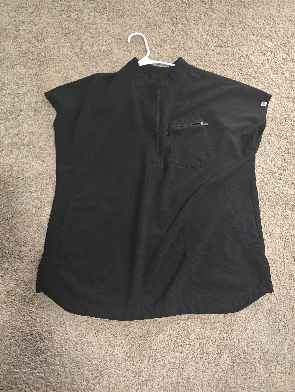 Kitmaz Medical Scrub Tops for Women Mandarin Collar Oversized Fit Large